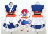 Touhou Project Komachi Onozuka Blue White Cosplay Costume