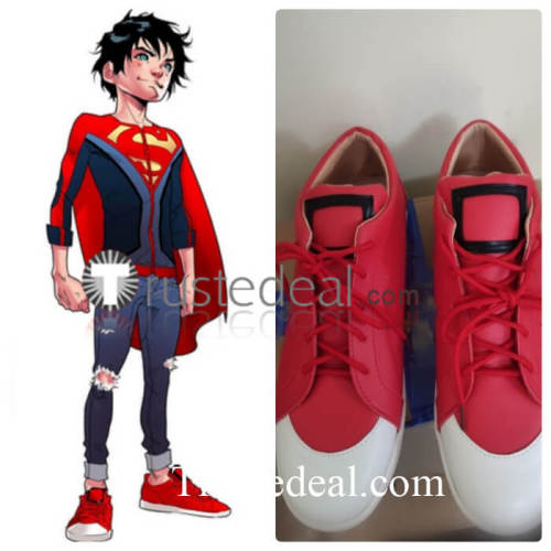 Superman Jonathan Samuel Kent Jon Kent Superboy Red Cosplay Shoes Boots DC Comics