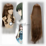 UN-GO Rie Kaishou Brown Curly Cosplay Wig