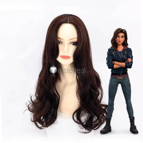 Wreck-It Ralph 2 Ralph Breaks the Internet Shank Dark Brown Cosplay Wig 60cm