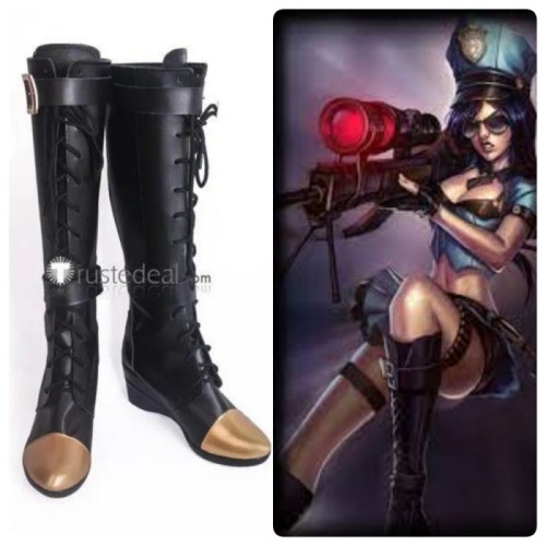 League of Legends LOL Vi Valentine's Day Mistletoe LeBlanc Miss Fortune Caitlyn Officer Cosplay Boots Shoes