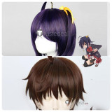 Chuunibyou Yuuta Togashi Rikka Takanashi Purple Black Brown Cosplay Wig