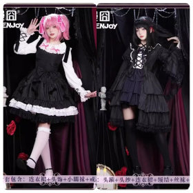 (BFM) Monenjoy Puella Magi Madoka Magica Rebellion Don Quijote Kaname Madoka Akemi Homura Gothic Lolita Cosplay Costume