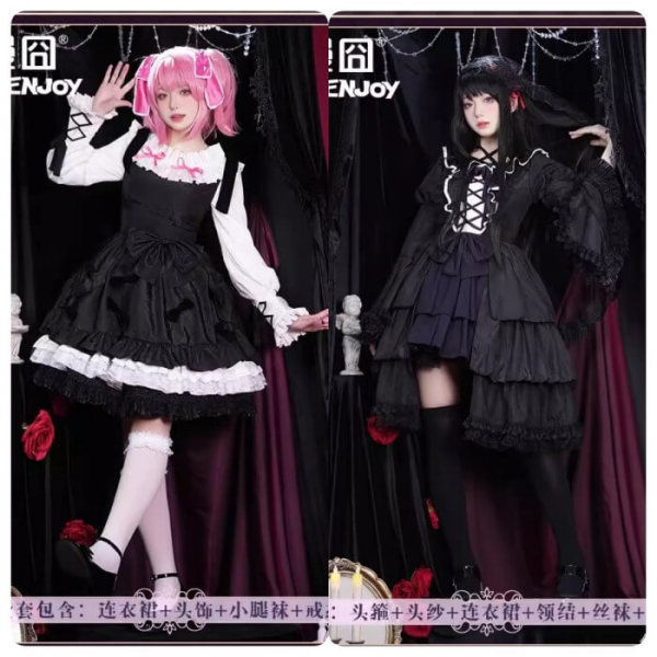 (BFM) Monenjoy Puella Magi Madoka Magica Rebellion Don Quijote Kaname Madoka Akemi Homura Gothic Lolita Cosplay Costume
