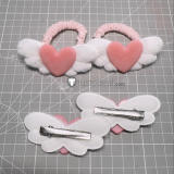 Link Click Li Tianchen Li Tianxi Pink Cosplay Wig Heart Wings Hair Accessories