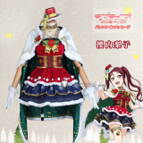 Love Live Sunshine Aqours Chika Dia Riko Kanan Ruby Yoshiko You Mari Hanamaru Christmas Cosplay Costume