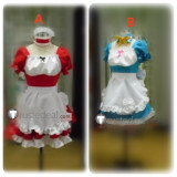 Neon Genesis Evangelion Rei Ayanami Asuka Langley Soryu Red Blue Maid Cosplay Costume