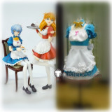 Neon Genesis Evangelion Rei Ayanami Asuka Langley Soryu Red Blue Maid Cosplay Costume