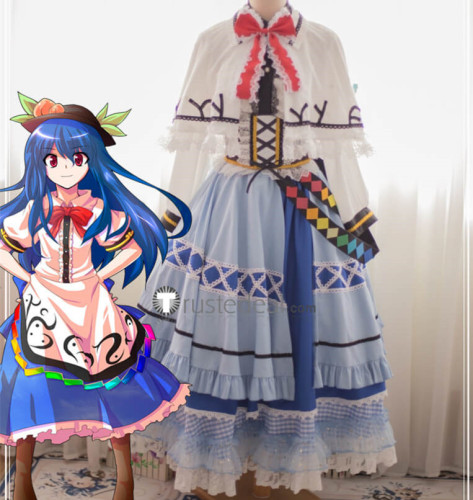 Touhou Project Hinanawi Tenshi Lolita Dress Cosplay Costume