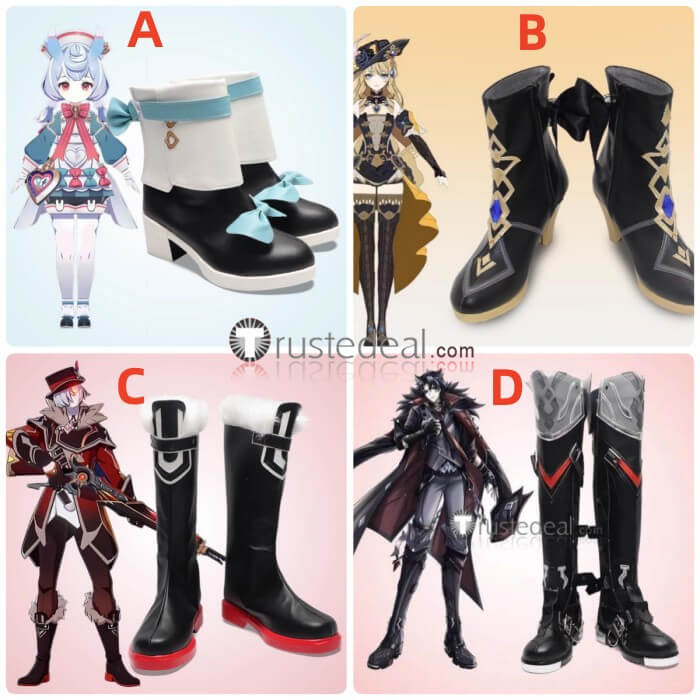 Genshin Impact Eleven Fatui Cosplay Shoes