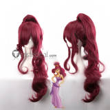 Hercules Megara Meg Dark Wine Red Ponytail Cosplay Wig Disney