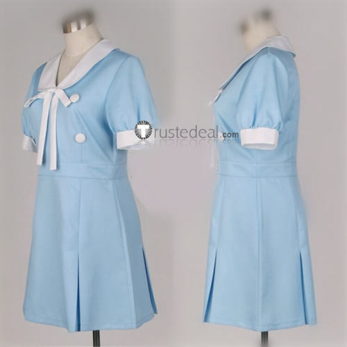 K-On! Yui Mio Azusa After School Tea Time BLue Dress Cosplay Costume