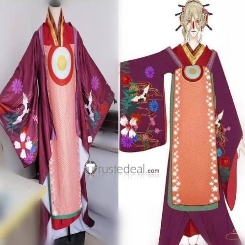 Onmyoji Mononoke Medicine Seller Kusuriuri Red Kimono Cosplay Costume