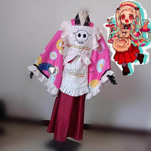 Toilet Bound Hanako kun Yashiro Nene Fanart Kimono Maid Pink Cosplay Costume