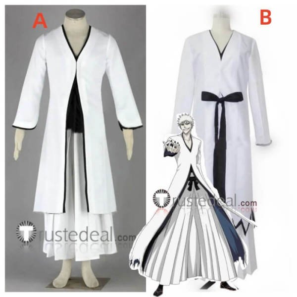 Bleach Hollow Ichigo Bankai Form Zangetsu Spirit White Cosplay Costume