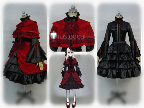 K Project Anna Kushina Red Lolita Dress Cosplay Costume