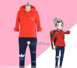 Pokemon Sword and Shield Victor Gloria Trainer Protagonist Red Cosplay Costume