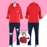 Pokemon Sword and Shield Victor Gloria Trainer Protagonist Red Cosplay Costume
