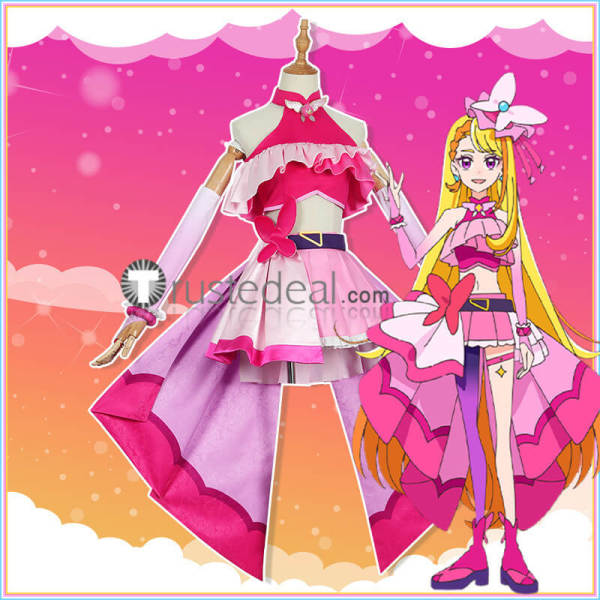 Hirogaru Sky Pretty Cure Precure Ageha Hijiri Cure Butterfly Pink Cosplay Costume Custom Size