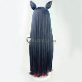 Arknights Texas Blue Black Red Cosplay Wig