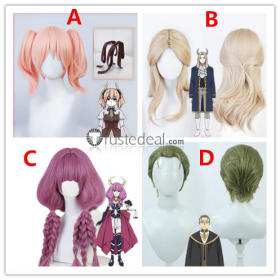 Sousou no Frieren Frieren Beyond Journey's End Demon Aura Lugner Linie Heiter Green Pink Blonde Cosplay Wig