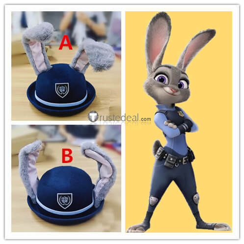 Zootopia Nick Wilde and Judy Hopps Police Officer Cosplay Hat Badge Emblem Props