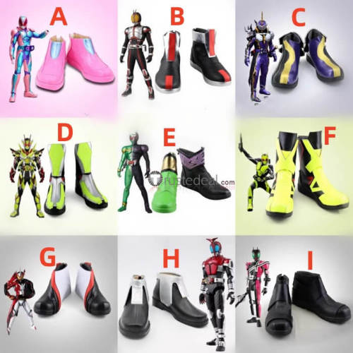 Kamen Rider Masked Rider Revice Kabuto Faiz Saber Zero Decade Zero Two Double Calibur Cosplay Boots Shoes