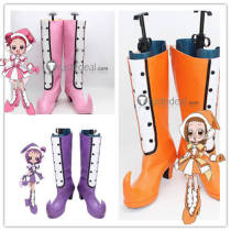 Ojamajo Doremi Magical DoReMi Dokkan Momoko Onpu Doremi Hazuki Aiko Blue Pink Purple Yellow Cosplay Shoes Boots