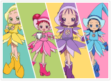 Ojamajo Doremi Magical DoReMi Ojamajo Makihatayama Hana Momoko Doremi Onpu Hazuki Aiko Blue Pink Purple Yellow Cosplay Shoes Boots