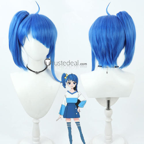 Pretty Cure PreCure HeartCatch Sora Harewataru Kaguya Madoka Cure Selene Inukai Cure Wonderful Purple Blue Cosplay Wig