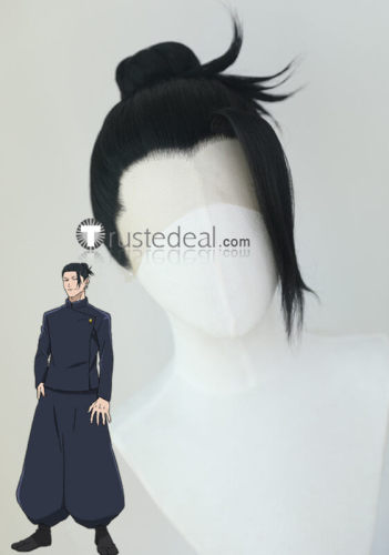 Jujutsu Kaisen Suguru Getou Lace Front Black Cosplay Wig
