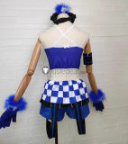 Vocaloid Project Diva X Burning Stone Kagamine Rin Len Blue Cosplay Costume