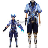 League of Legends LOL Faerie Court Ezreal Porcelain Protector Cosplay Costume