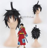 One Piece Marshall·D·Teach Blackbeard Monkey D Luffy Styled Black Curly Cosplay Wig