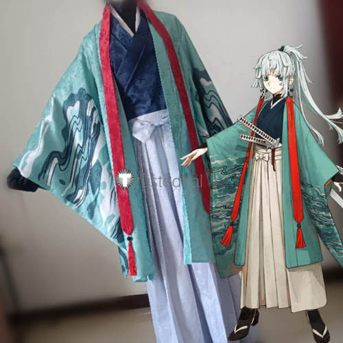 Fate Samurai Remnant Yui Shousetsu Blue Kimono Cosplay Costume
