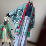 Fate Samurai Remnant Yui Shousetsu Blue Kimono Cosplay Costume