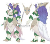 Legend of Mana Sierra Green White Cosplay Shoes Boots