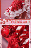 ICOS Shugo Chara Amu Hinamori DVD Cover Red White Lolita Dress Cosplay Costume