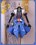 Genshin Impact Frostflower Dew Shenhe Twilight Blossom Ganyu New Outfit Black Cheongsam Cosplay Costume 2