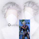 Baldur's Gate 3 BG3 Astarion Silver White Lace Front Cosplay Wig