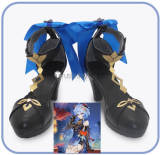 Genshin Impact Frostflower Dew Shenhe Twilight Blossom Ganyu Chevreuse Gaming Cosplay Shoes Boots