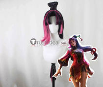 League of Legends LOL Firecracker Diana Pink Black Styled Cosplay Wig