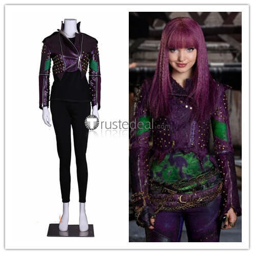 Descendants 2 Mal Purple Studded Jacket Disney Cosplay Costume