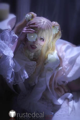 Rozen Maiden Kirakishou White Gothic Lolita Devil Cosplay Costume 2