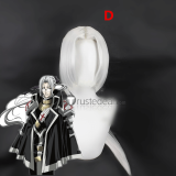 Trinity Blood Esther Blanchett Abel Nightroad Isaak Fernand von Kampfer Black Silver Red Cosplay Wig