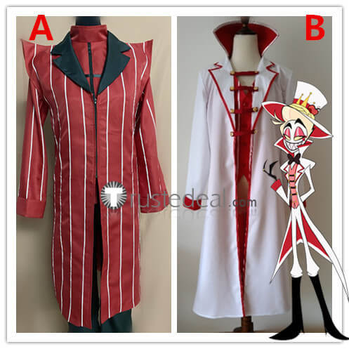 Hazbin Hotel Alastor Lucifer Morningstar Red White Cosplay Costume