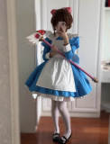 Cardcaptor Sakura Kinomoto Sakura Alice Blue White Cosplay Costume