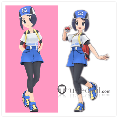 Pokemon Masters EX Bettie Betty White Blue Cosplay Costume