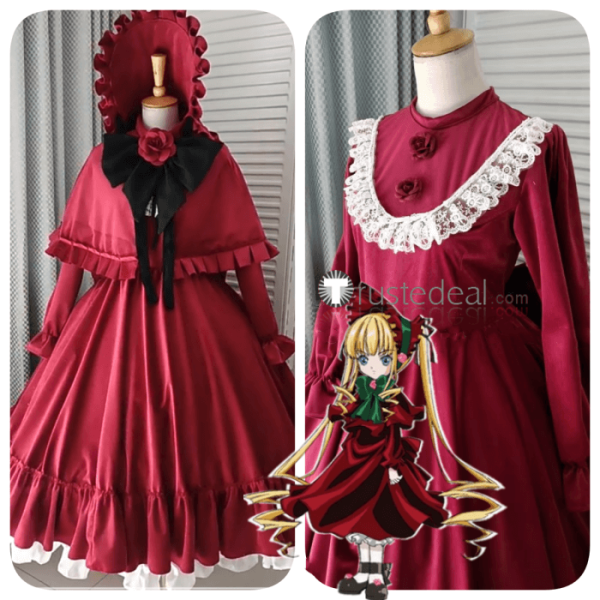 Rozen Maiden Shinku Reiner Rubin Crimson Red Lolita Dress Cosplay Costume