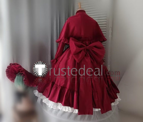 Rozen Maiden Shinku Reiner Rubin Crimson Red Lolita Dress Cosplay Costume